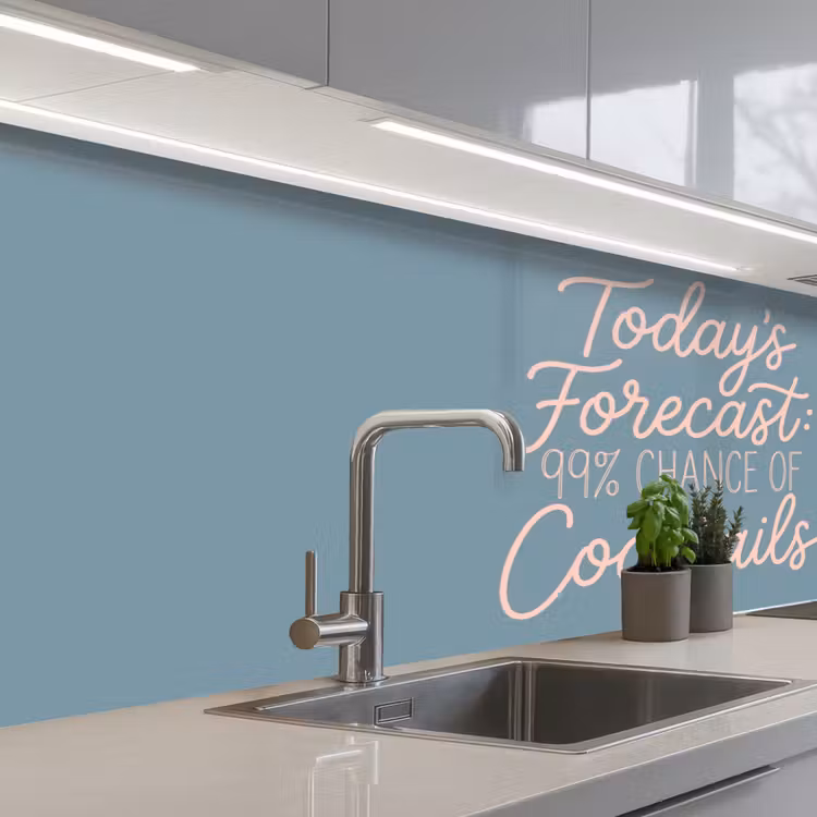 Keuken achterwand - Today's Forecast - Cocktails - Blauw — 2