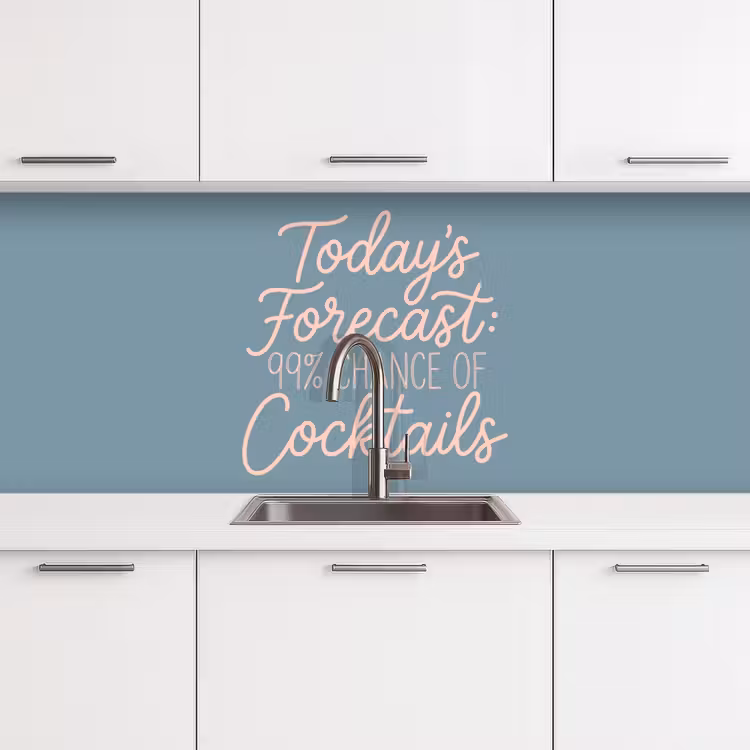 Keuken achterwand - Today's Forecast - Cocktails - Blauw — 4