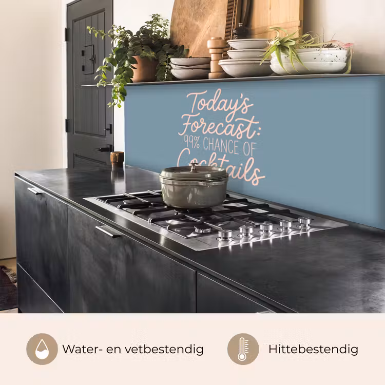 Keuken achterwand - Today's Forecast - Cocktails - Blauw — 5