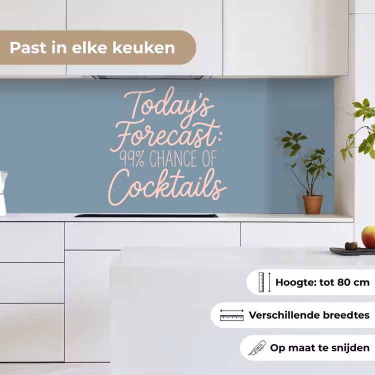 Keuken achterwand - Today's Forecast - Cocktails - Blauw — 7