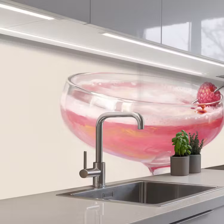 Keuken achterwand - Cocktail - Framboos - Drank - Modern - Roze — 2