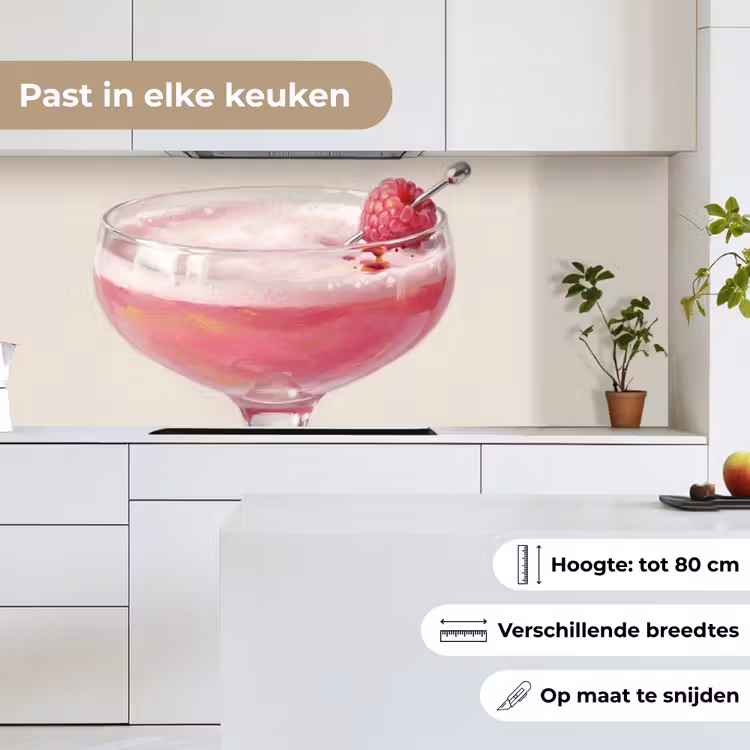 Keuken achterwand - Cocktail - Framboos - Drank - Modern - Roze — 7