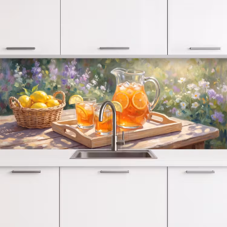 Keuken achterwand - Drank - Citroen - Zomer - Tuin - Geel — 4