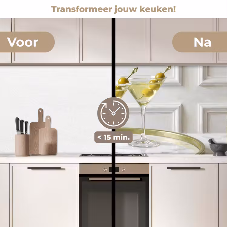 Keuken achterwand - Drank - Martini - Olijven - Modern - Wit — 3