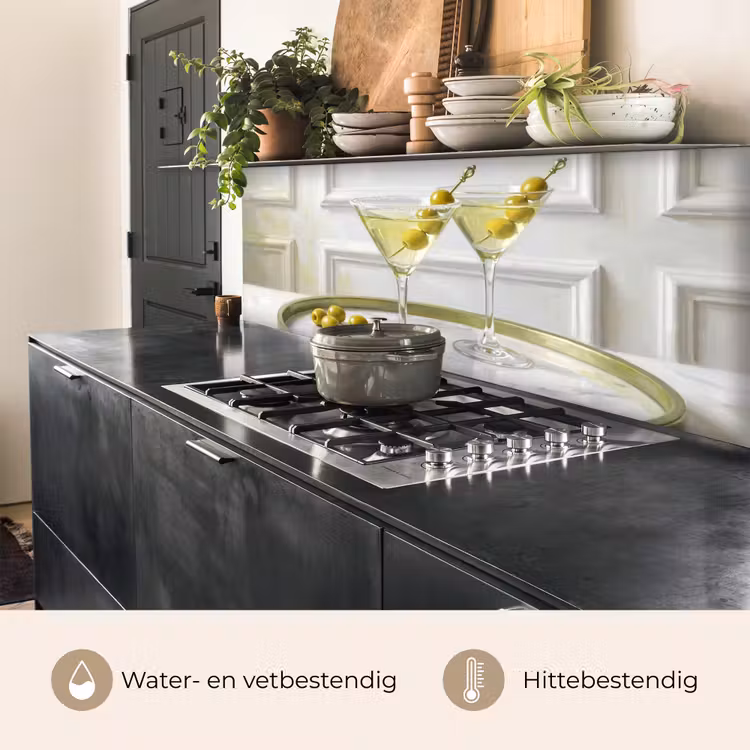 Keuken achterwand - Drank - Martini - Olijven - Modern - Wit — 5