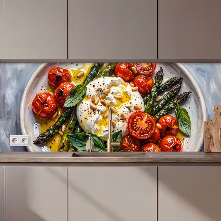 Keuken achterwand - Eten - Groenten - Kaas - Modern - Vers — 1