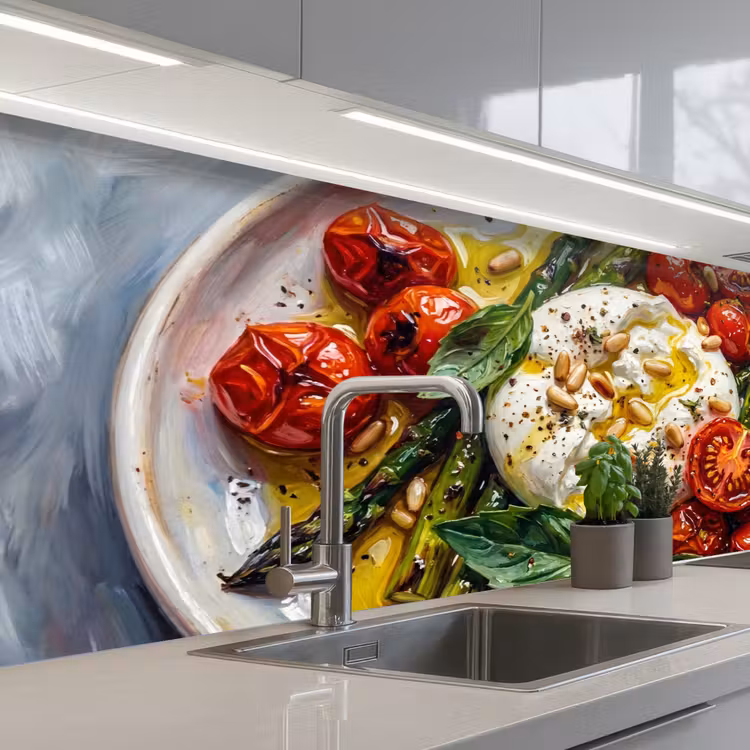 Keuken achterwand - Eten - Groenten - Kaas - Modern - Vers — 2