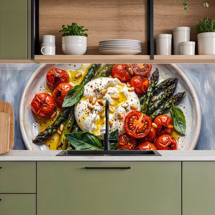 Keuken achterwand - Eten - Groenten - Kaas - Modern - Vers — 8