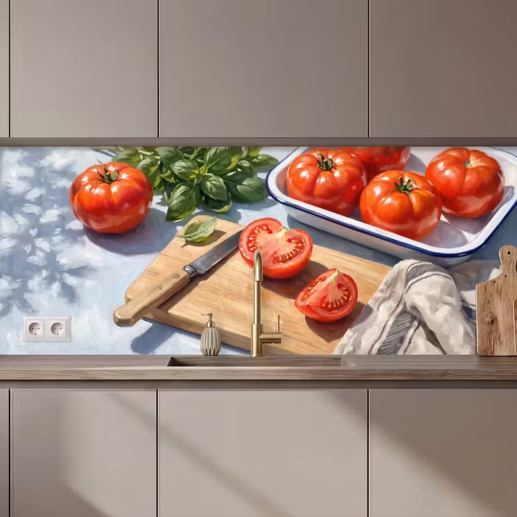 Keuken achterwand - Eten - Keuken - Ingrediënten - Stillleven - Rood — 1