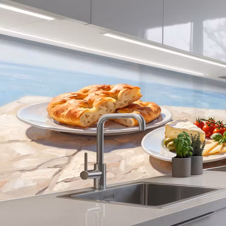 Keuken achterwand - Eten - Middellandse Zee - Natuur - Geschilderd — 2