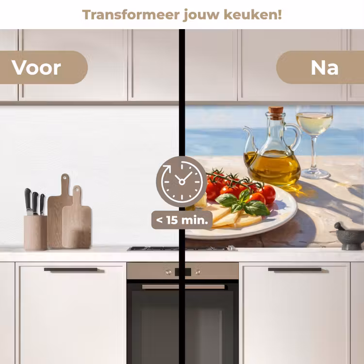 Keuken achterwand - Eten - Middellandse Zee - Natuur - Geschilderd — 3