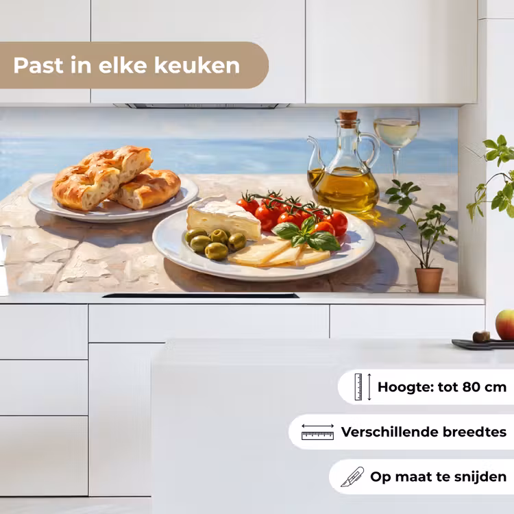 Keuken achterwand - Eten - Middellandse Zee - Natuur - Geschilderd — 7