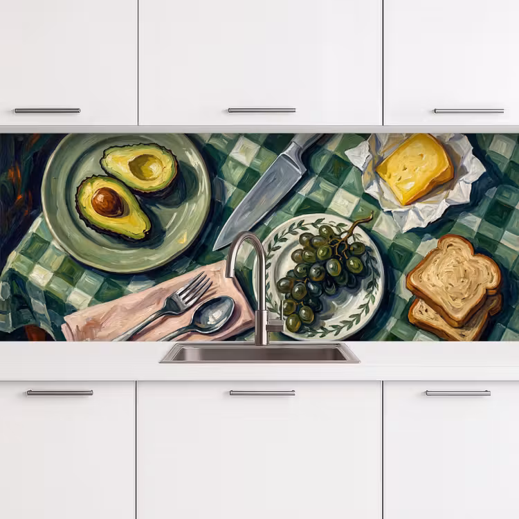Keuken achterwand - Eten - Ontbijt - Tafel - Modern - Groen — 4