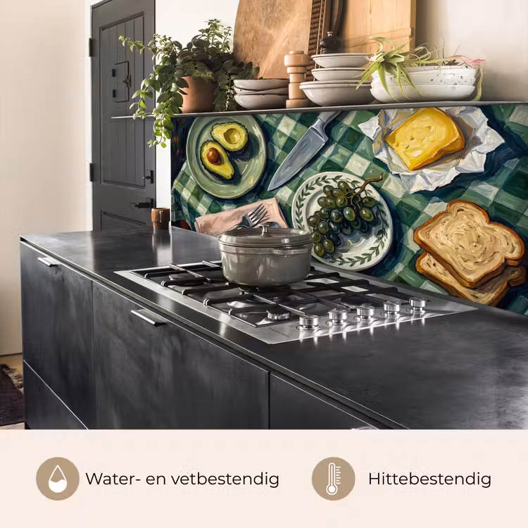 Keuken achterwand - Eten - Ontbijt - Tafel - Modern - Groen — 5