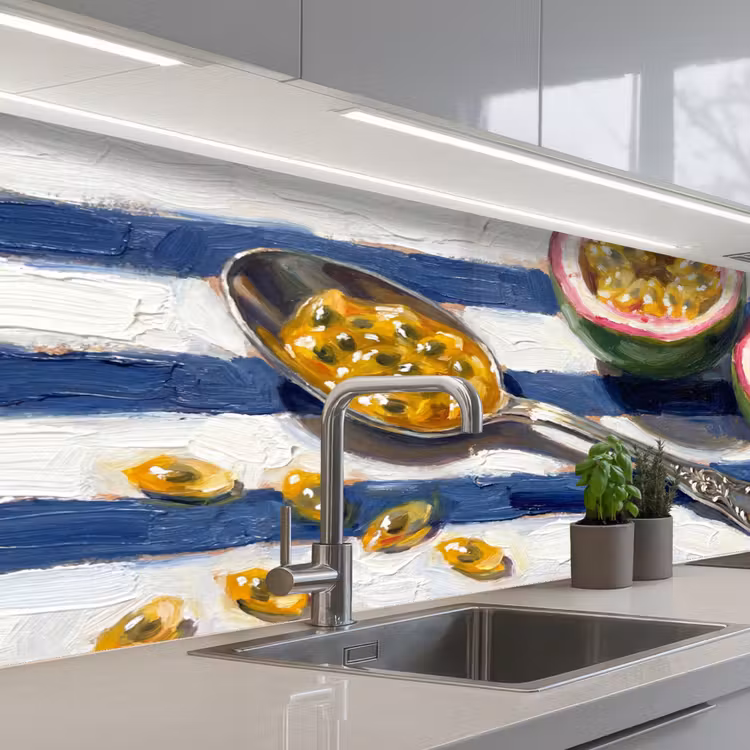 Keuken achterwand - Eten - Passievrucht - Tropisch - Modern - Kleurrijk — 2
