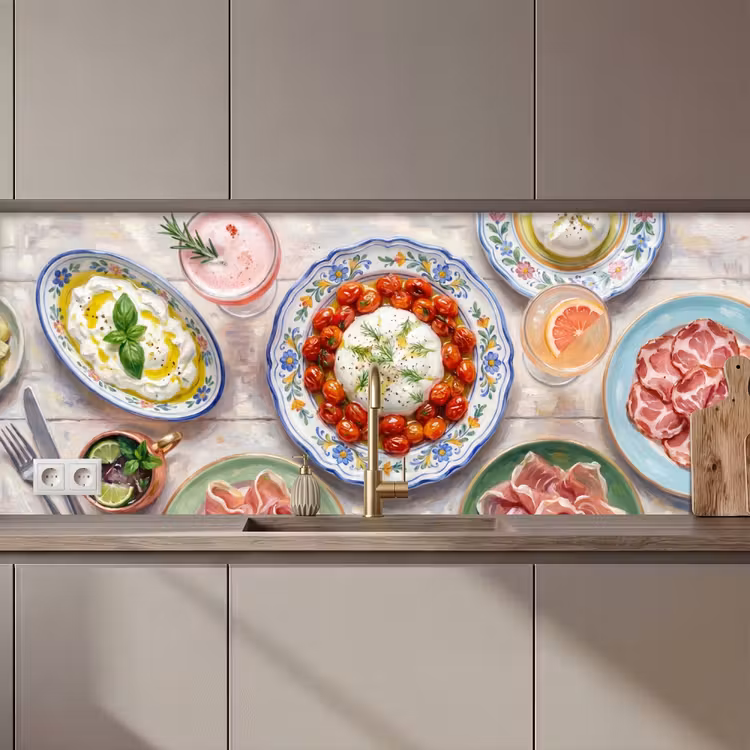 Keuken achterwand - Eten - Tafel - Divers - Modern — 1