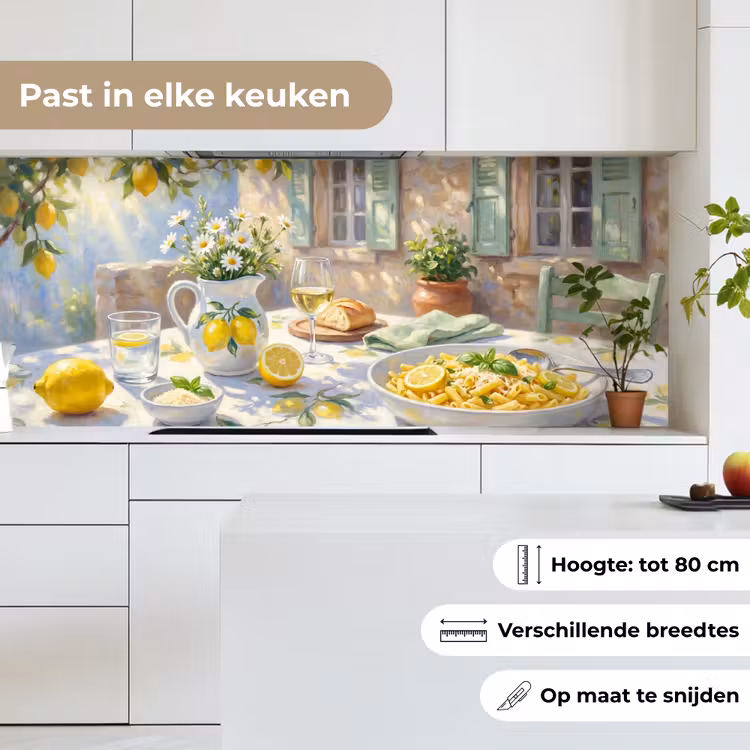 Keuken achterwand - Eten - Terras - Zomer - Geschilderd - Geel — 7