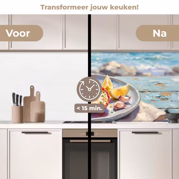 Keuken achterwand - Eten - Zee - Kust - Modern - Blauw — 3
