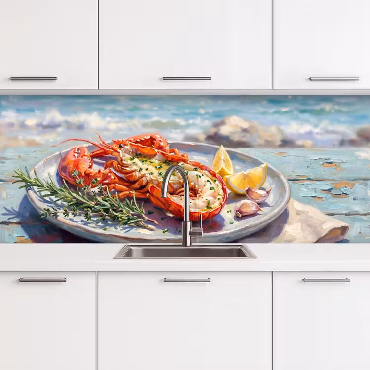 Keuken achterwand - Eten - Zee - Kust - Modern - Blauw — 4