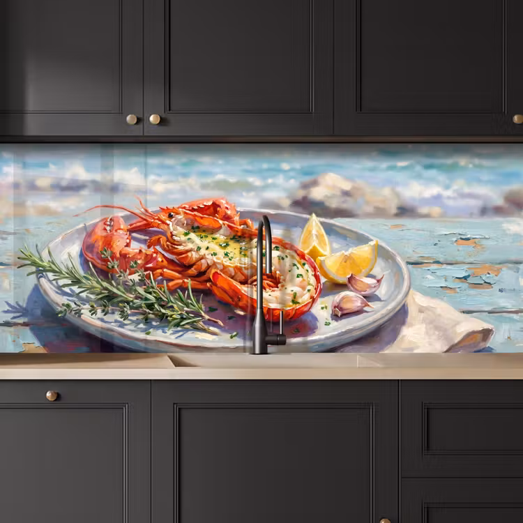 Keuken achterwand - Eten - Zee - Kust - Modern - Blauw — 6