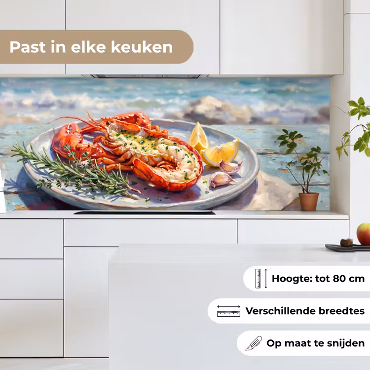 Keuken achterwand - Eten - Zee - Kust - Modern - Blauw — 7