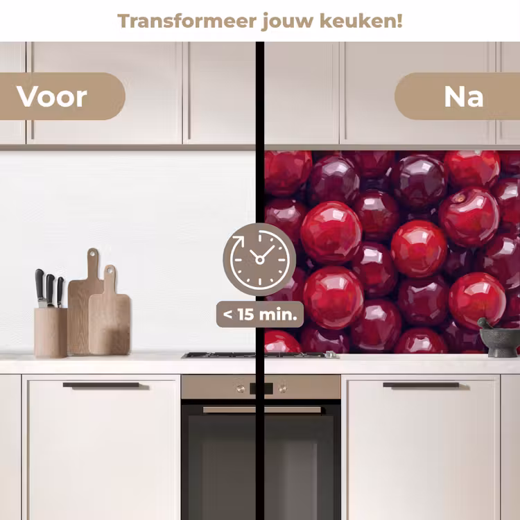 Keuken achterwand - Fruit - Kersen - Eten - Modern - Rood — 3