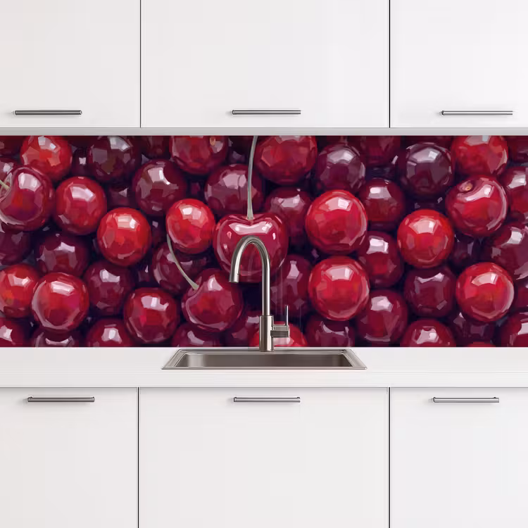 Keuken achterwand - Fruit - Kersen - Eten - Modern - Rood — 4