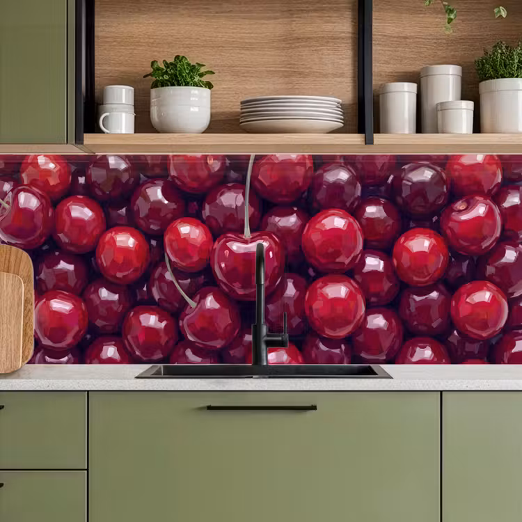 Keuken achterwand - Fruit - Kersen - Eten - Modern - Rood — 8