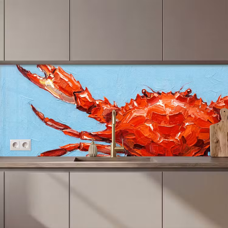Keuken achterwand - Krab - Zee - Dieren - Abstract - Rood — 1