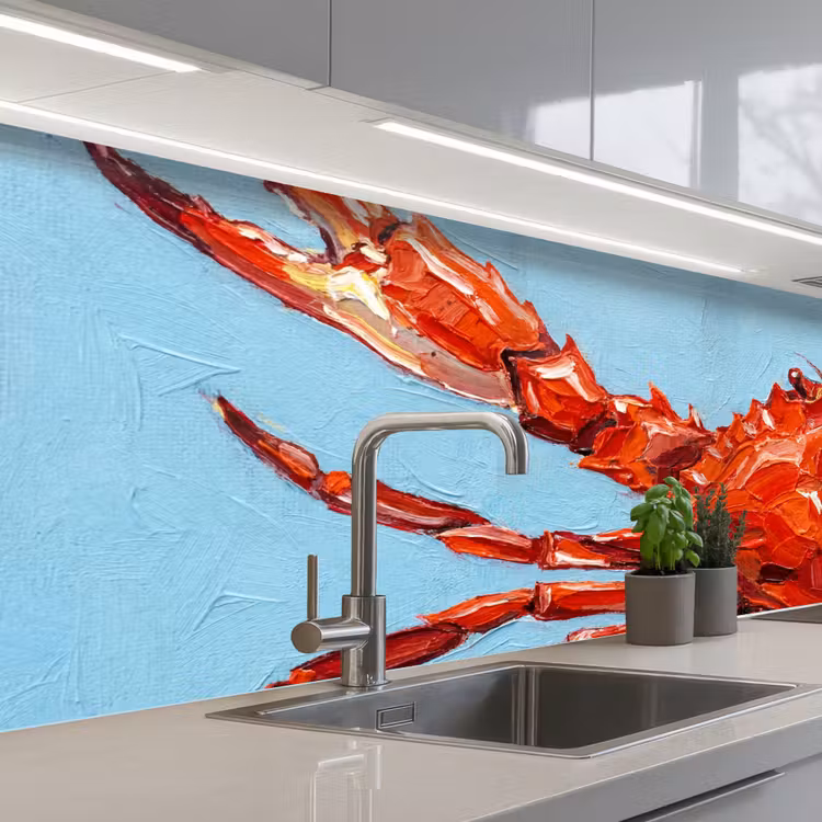 Keuken achterwand - Krab - Zee - Dieren - Abstract - Rood — 2