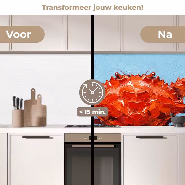 Keuken achterwand - Krab - Zee - Dieren - Abstract - Rood — 3