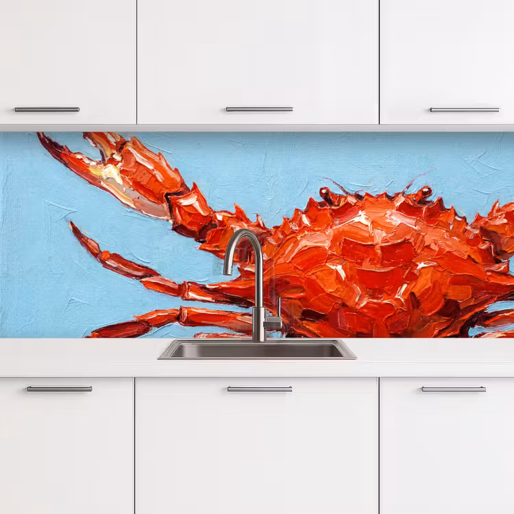 Keuken achterwand - Krab - Zee - Dieren - Abstract - Rood — 4
