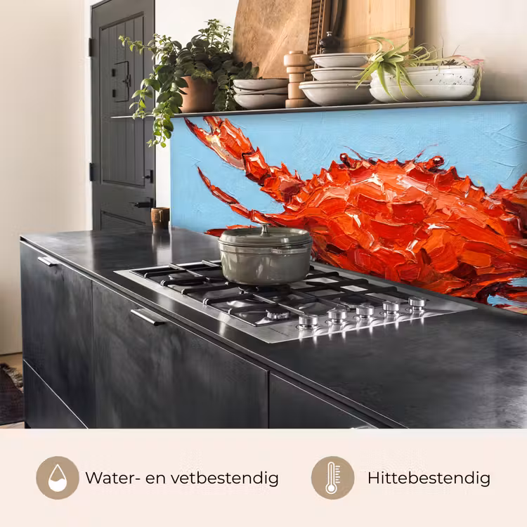 Keuken achterwand - Krab - Zee - Dieren - Abstract - Rood — 5
