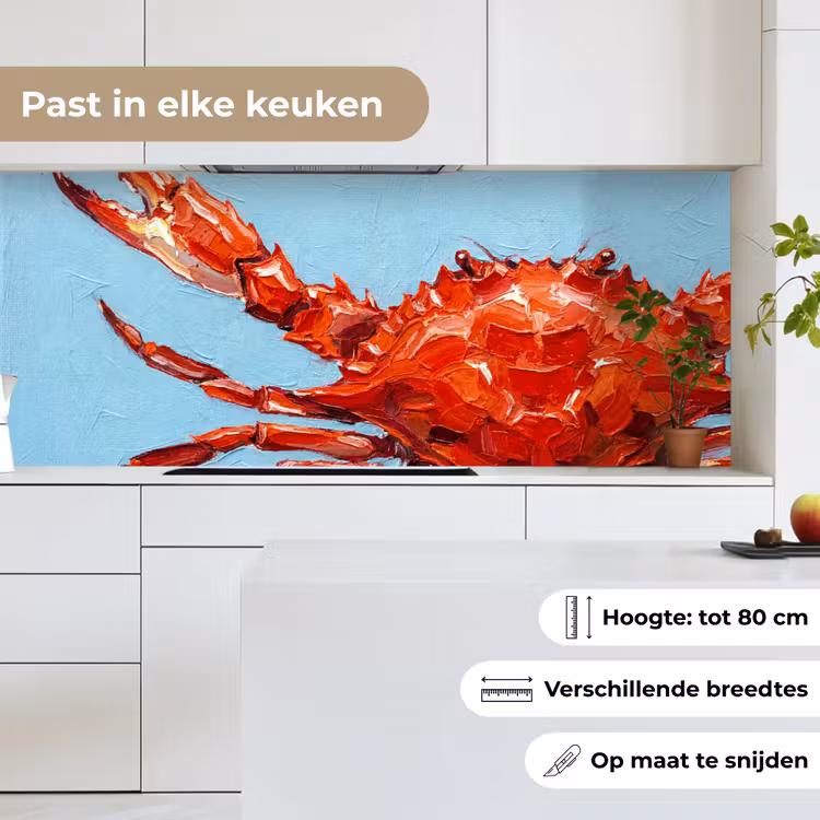 Keuken achterwand - Krab - Zee - Dieren - Abstract - Rood — 7