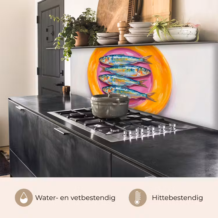Keuken achterwand - Vis - Vier - Eten - Modern - Kleurrijk — 5