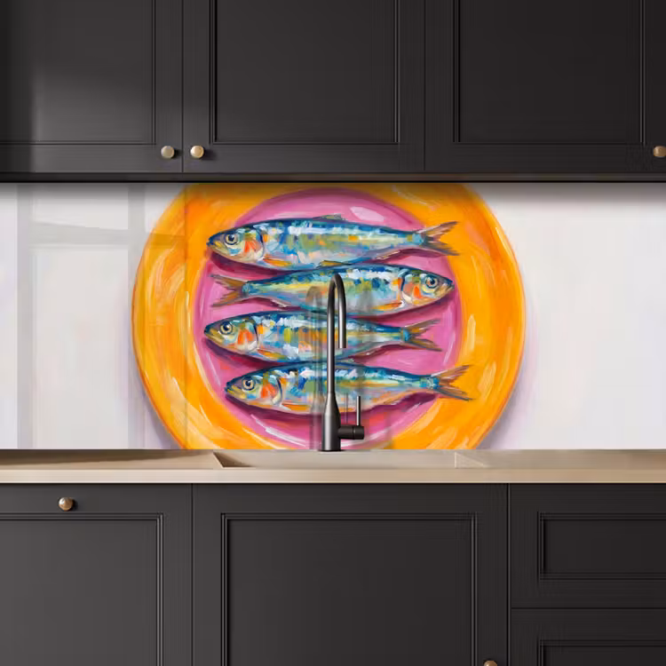 Keuken achterwand - Vis - Vier - Eten - Modern - Kleurrijk — 6
