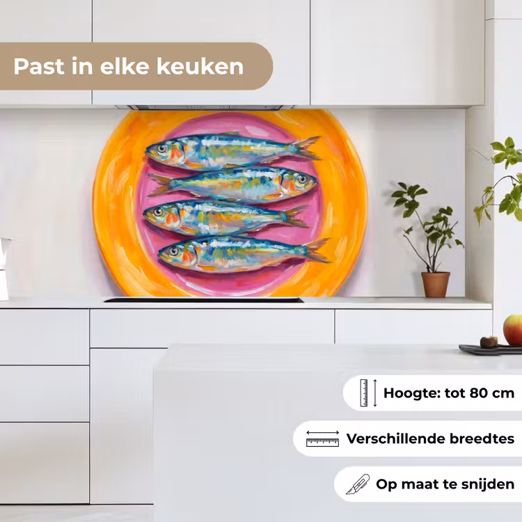 Keuken achterwand - Vis - Vier - Eten - Modern - Kleurrijk — 7