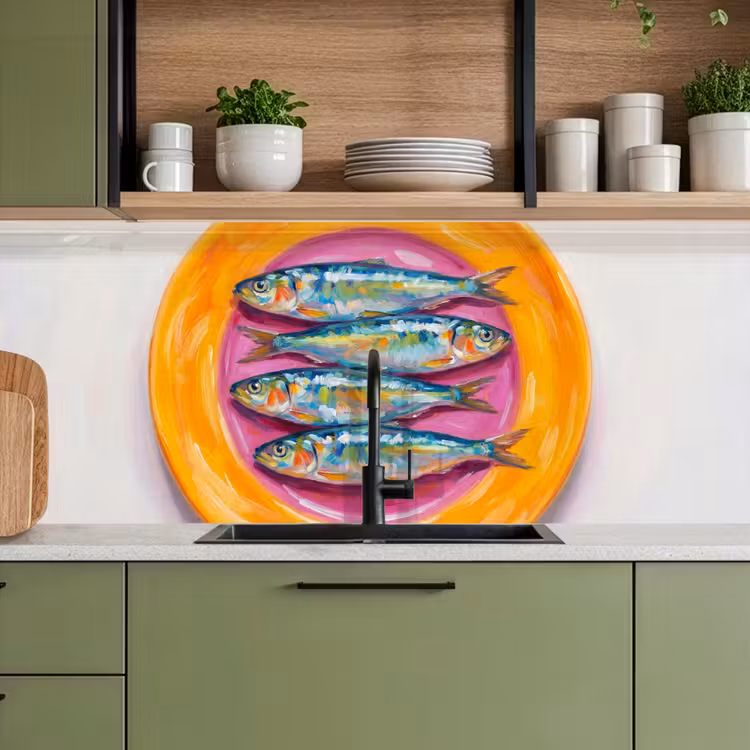 Keuken achterwand - Vis - Vier - Eten - Modern - Kleurrijk — 8