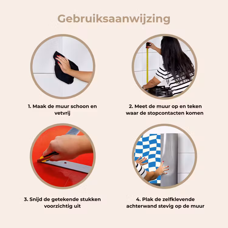 Keuken achterwand - Golvend - Patroon - Blauw — 9