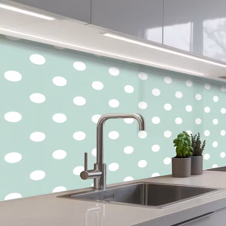 Keuken achterwand - Klassiek - Polka - Groen — 2