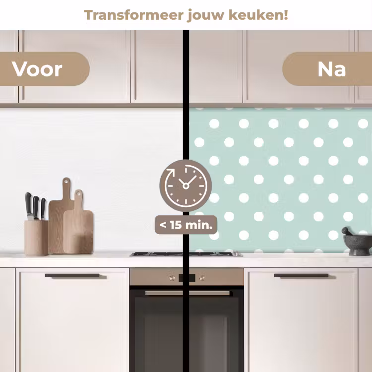 Keuken achterwand - Klassiek - Polka - Groen — 3
