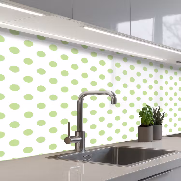 Keuken achterwand - Dots - Klassiek - Groen — 2