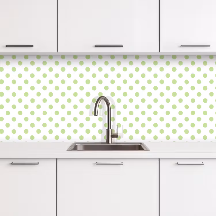 Keuken achterwand - Dots - Klassiek - Groen — 4