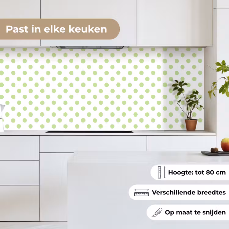 Keuken achterwand - Dots - Klassiek - Groen — 7