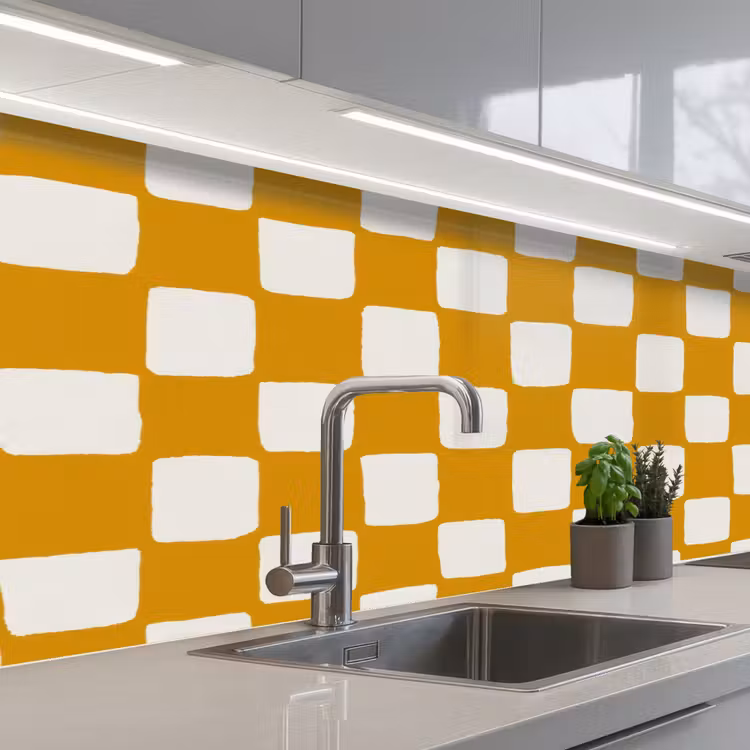 Keuken achterwand - Grafisch - Patroon - Oker — 2