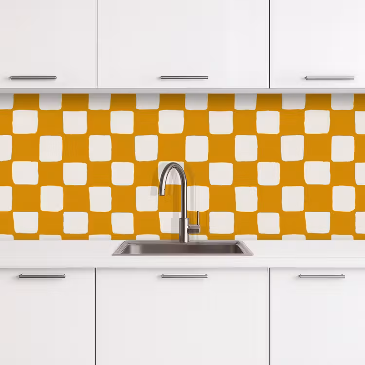 Keuken achterwand - Grafisch - Patroon - Oker — 4