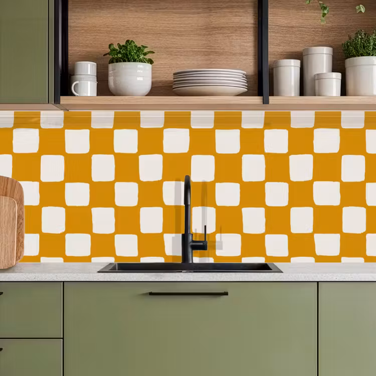 Keuken achterwand - Grafisch - Patroon - Oker — 8