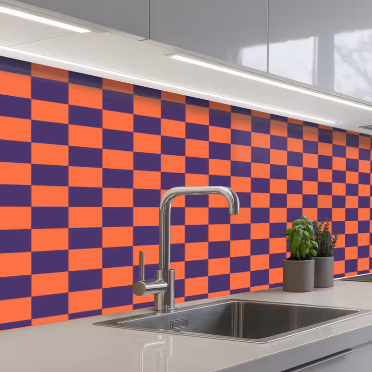 Keuken achterwand - Patroon - Klassiek - Paars — 2