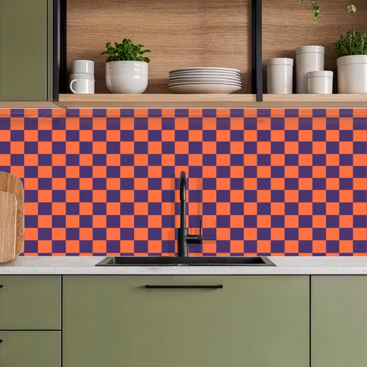 Keuken achterwand - Patroon - Klassiek - Paars — 8