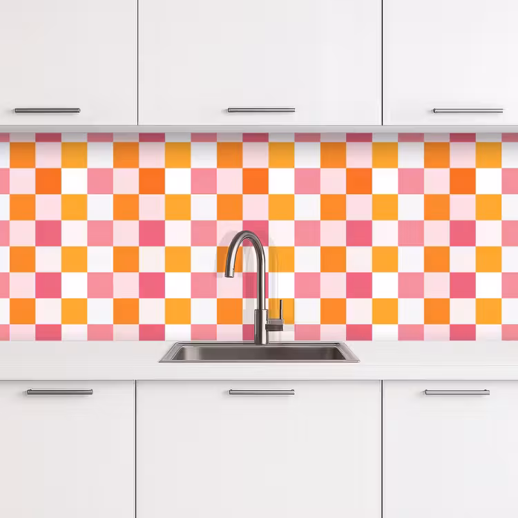 Keuken achterwand - Patroon - Vierkant - Roze — 4
